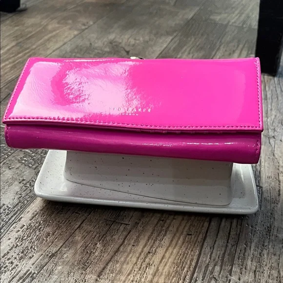 Ted Baker Fuchsia Wallet with Gold Accents - Picture 10 of 10